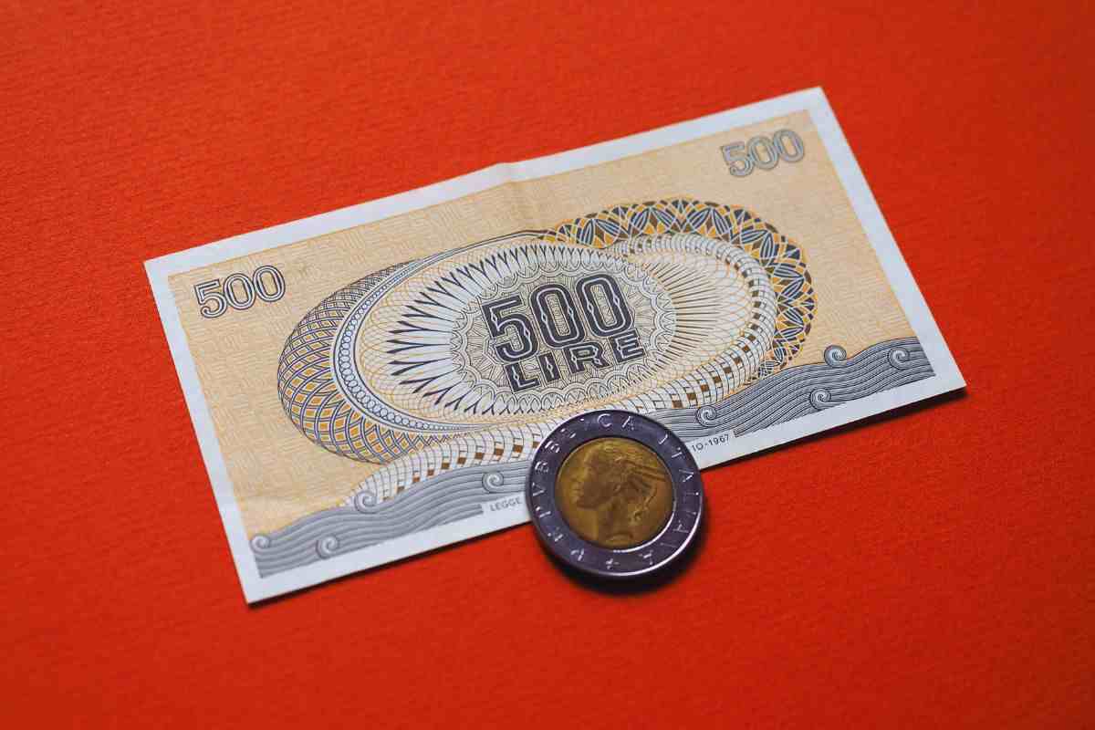 500 lire a banconota e a moneta